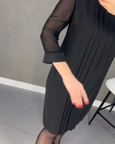 Elize™ | Robe plissée en tissu tricoté