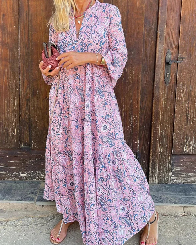 ALMERIA - Robe bohème imprimée