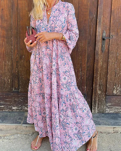 ALMERIA - Robe bohème imprimée