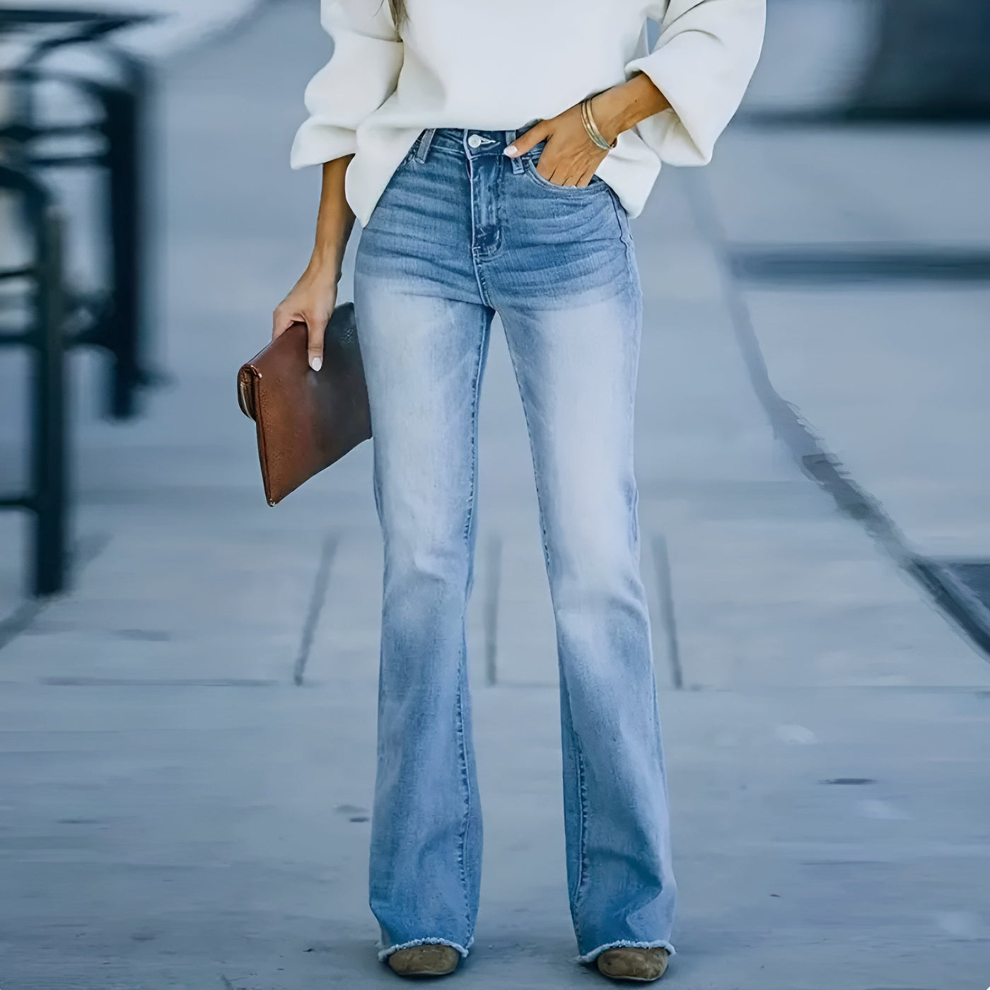 Léna™ | Jean Évasé Taille Haute
