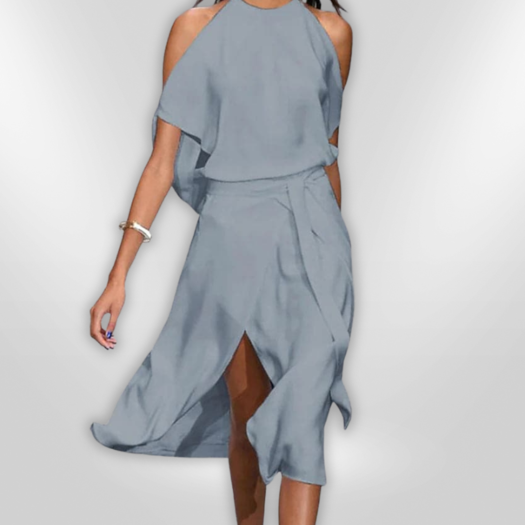 LAURA | robe à épaules ouvertes