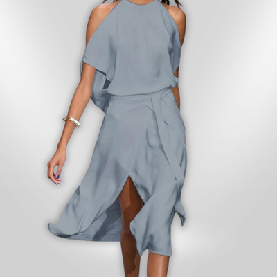 LAURA | robe à épaules ouvertes