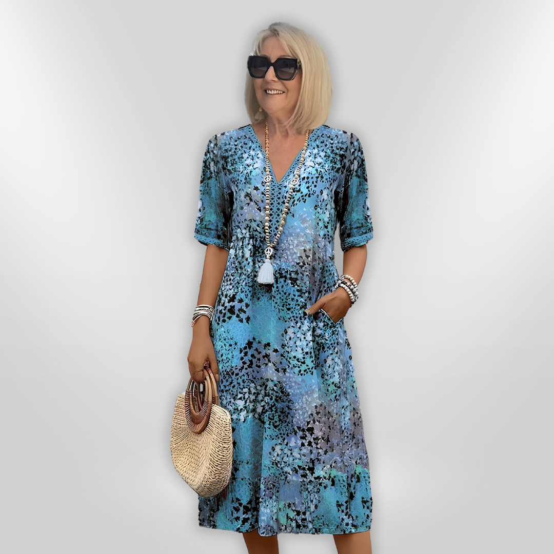 FELICIA | robe midi vibrante