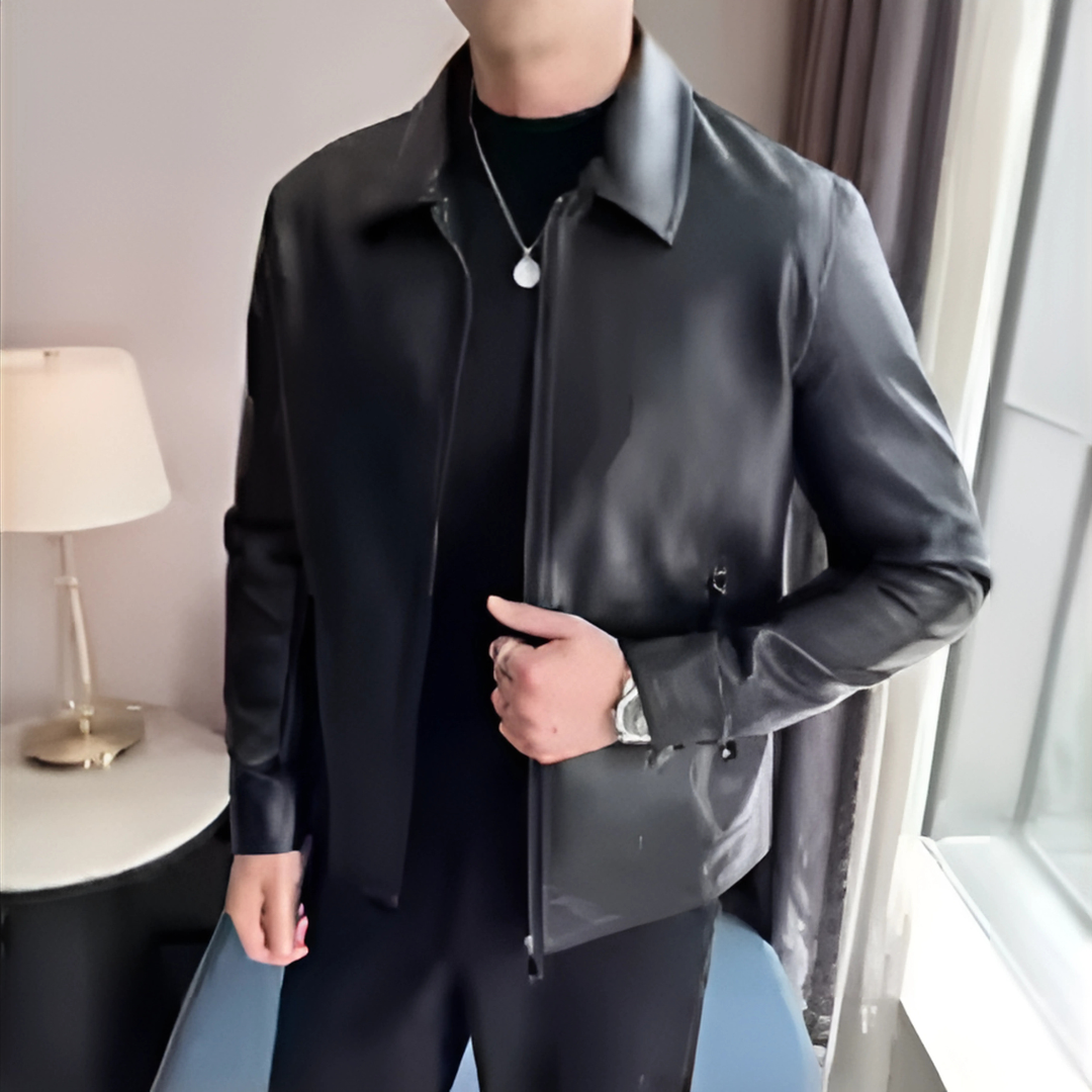 JAN | Veste en Cuir Minimaliste pour Homme