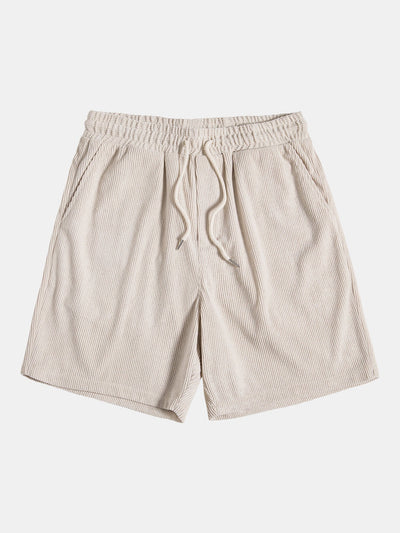 Ensemble Estival : Chemise à Manches Courtes en Velours Côtelé & Short