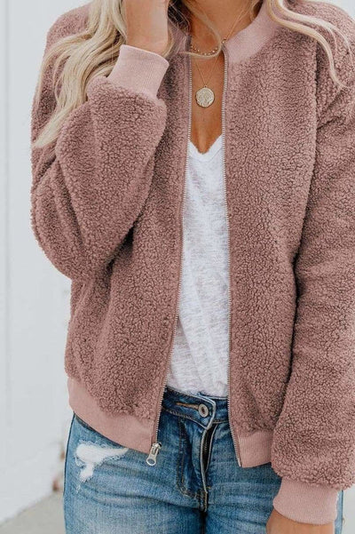 Liora - Veste bomber teddy femme