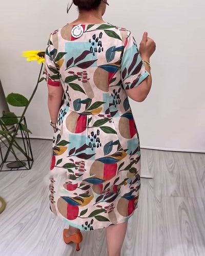 Robe Manches Courtes Col En V