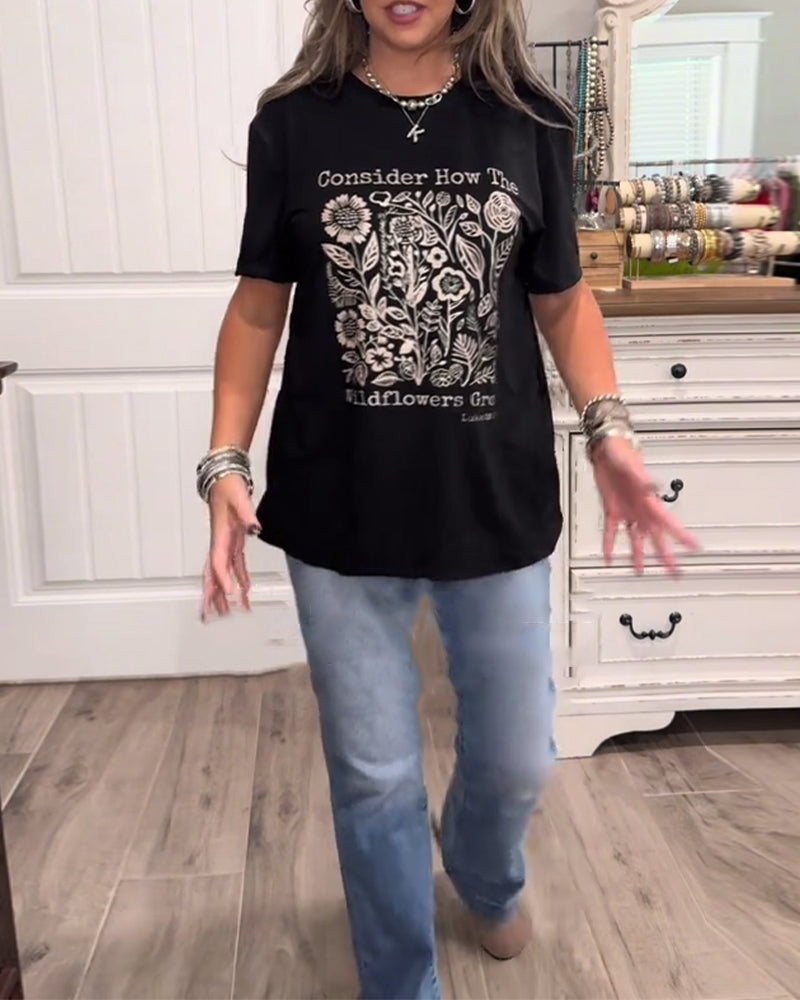 T-Shirt Ample Imprimé