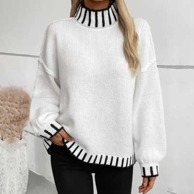 LUA - Pull à Col Roulé Tendance pour Femmes