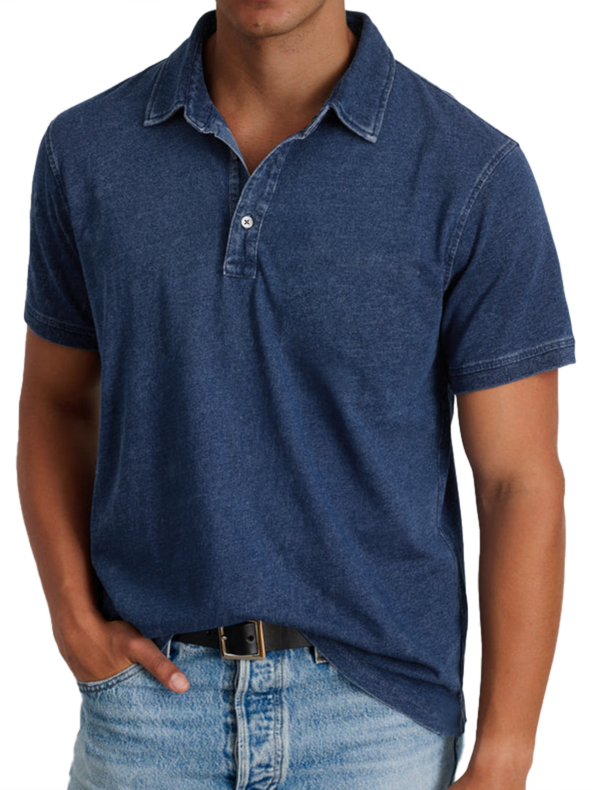Ewaldar – Polo vintage à patte de boutonnage