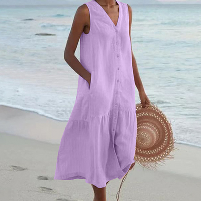 Clara | Robe D'Été De Plage Pour Femme | Midi
