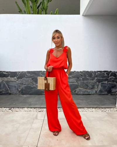 BARENI - COMBINAISON BOHO À MOTIFS FLORAUX