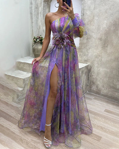 Amelia™ | Robe Élégante Fendue pour Sublimer Chaque Instant