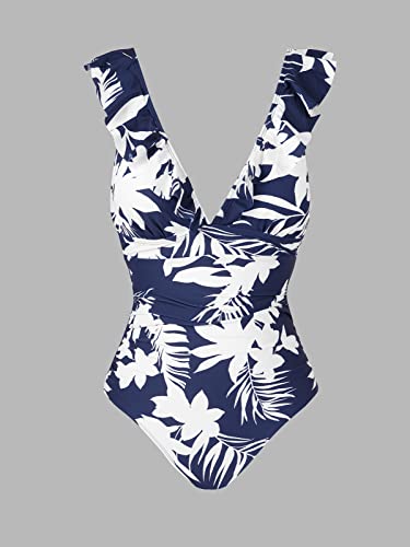 Maillot de Bain Femme Gainant – Décolleté en V et Design Froncé
