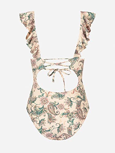 Maillot de Bain Femme Gainant – Décolleté en V et Design Froncé