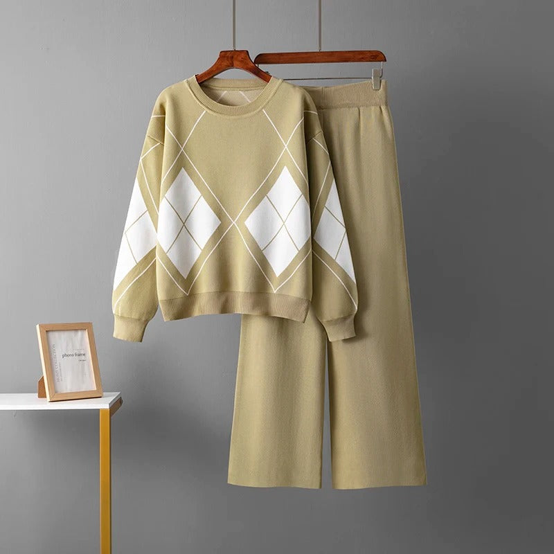 Stella™ - Ensemble de pull chaud en tricot à deux pièces