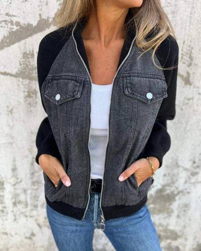 ANIDIA - VESTE MODERNE EN TISSU DENIM