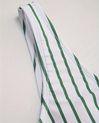 Maillot de Bain Plage Rayures Croisées