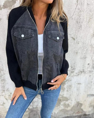 ANIDIA - VESTE MODERNE EN TISSU DENIM