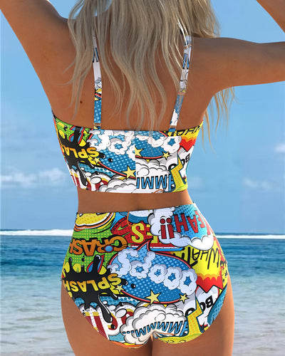 Bikini Décontracté Vacances à Bretelles