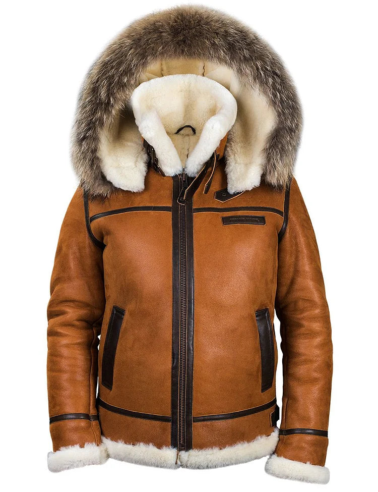 Emil™ Veste d'Hiver en Cuir Élégante