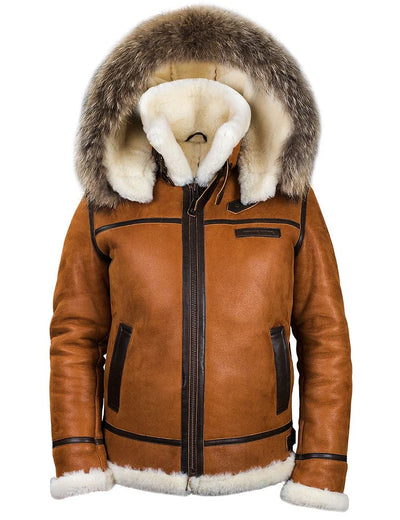 Emil™ Veste d'Hiver en Cuir Élégante