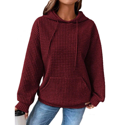 Sweat à Capuche Texturé | Confort Quotidien | Design Quadrillé