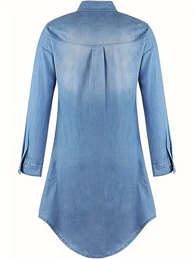 Gaëlle | Robe Midi en Jean avec Boutonnage