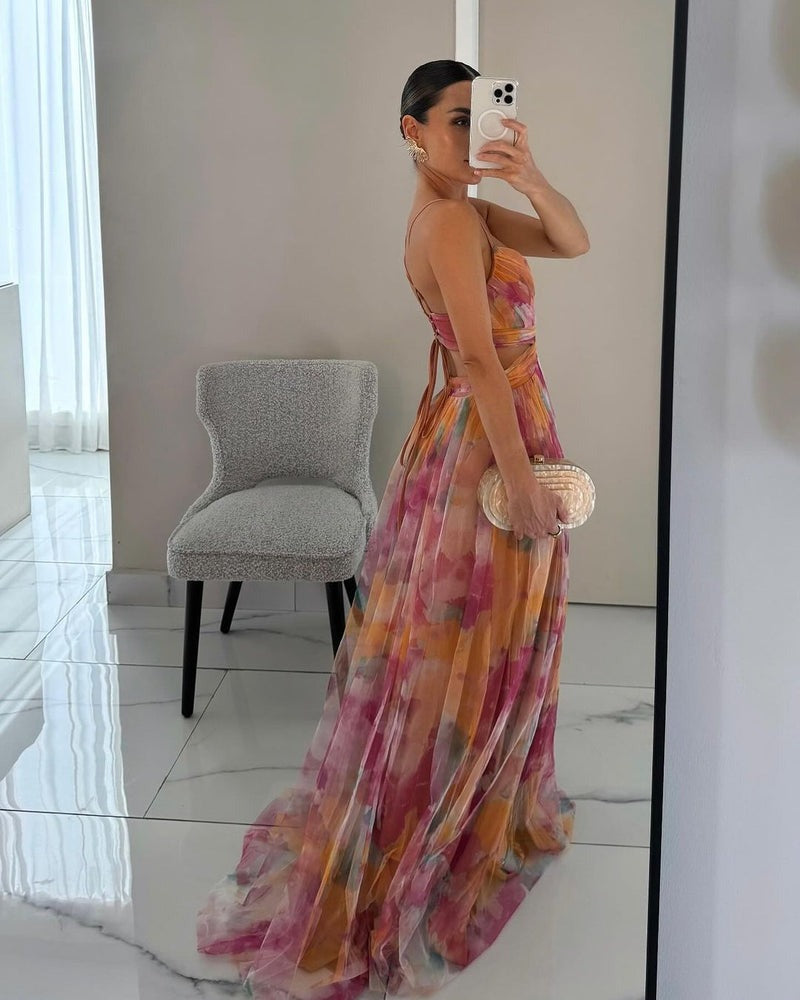 Maxi-robe à imprimé floral