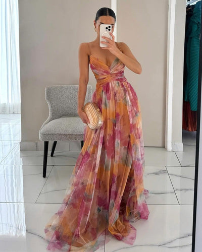 Maxi-robe à imprimé floral