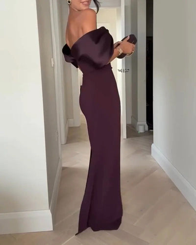 Robe de soirée élégante à épaules dénudées
