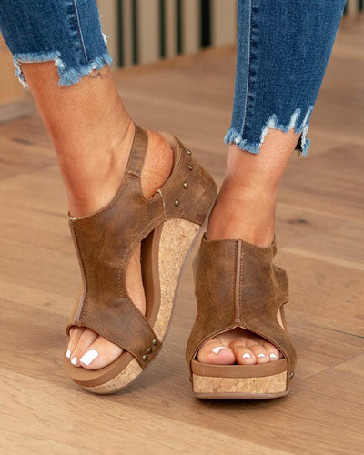 Sandales femme – Bout ouvert ergonomique – Semelle liège – Design ajouré stylé