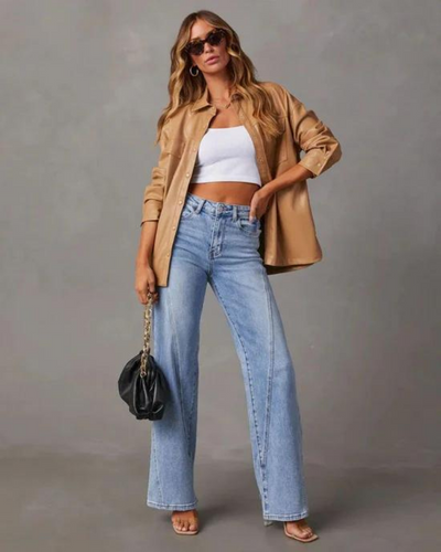 BANIA - JEANS À JAMBE LARGE