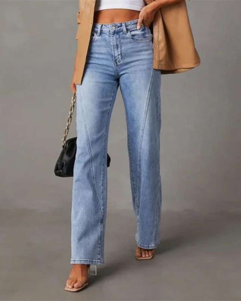 BANIA - JEANS À JAMBE LARGE