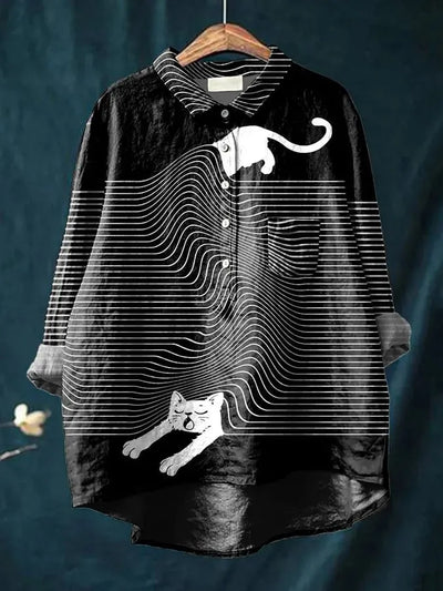 Chemise Décontractée Imprimé Chien | Tendance et Confort | Tissu Doux