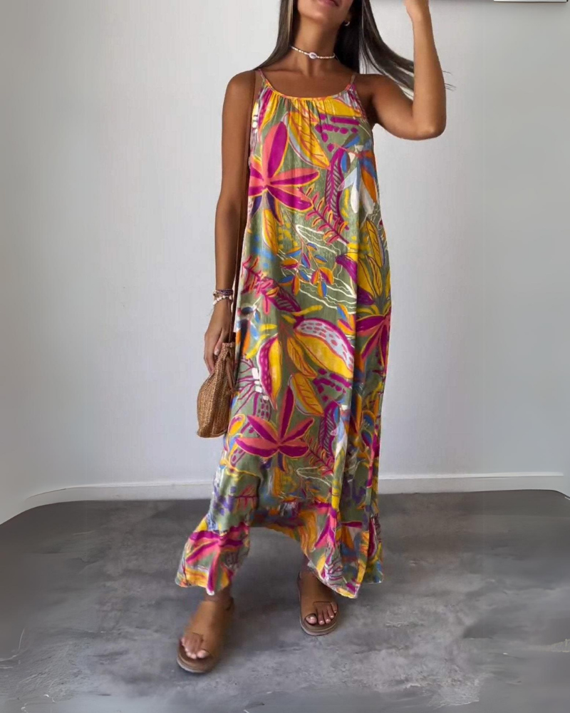 MERINA – ROBE LONGUE IMPRIMÉE CONFORTABLE