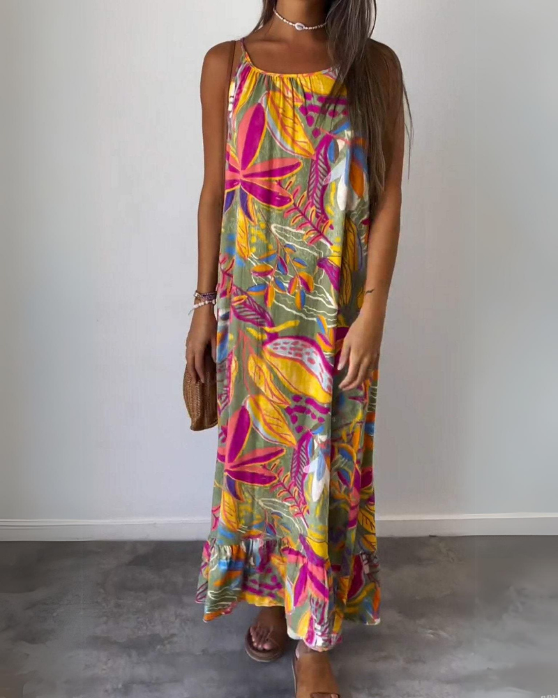 MERINA – ROBE LONGUE IMPRIMÉE CONFORTABLE