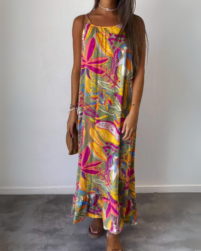 MERINA – ROBE LONGUE IMPRIMÉE CONFORTABLE