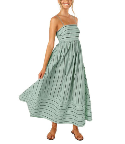 Julietta™ | Robe Longue Rayée à Bretelles Fines