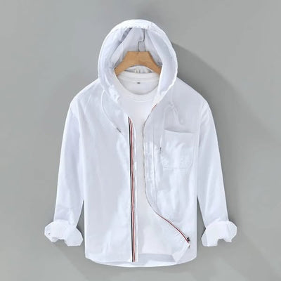 Camicia con cappuccio in lino