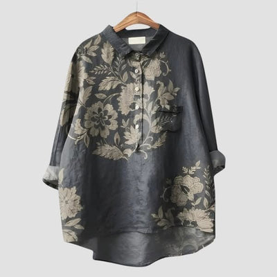 Chemise brodée fleurie