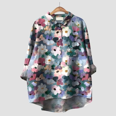 Chemise brodée fleurie