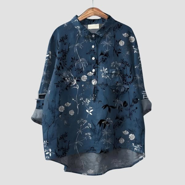 Chemise brodée fleurie