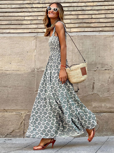 Noémie - Robe D'Été Sans Manches Smockée Pour Femme