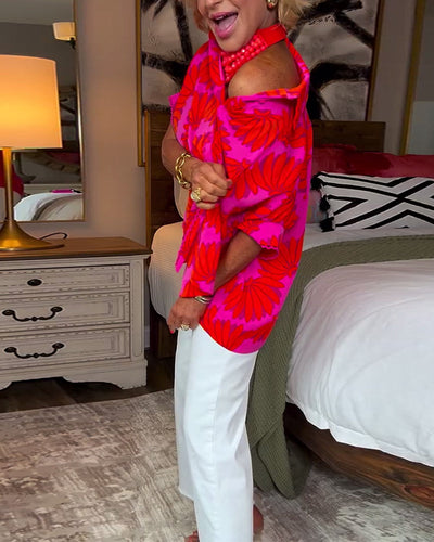 Blouse Mode Col Imprimée