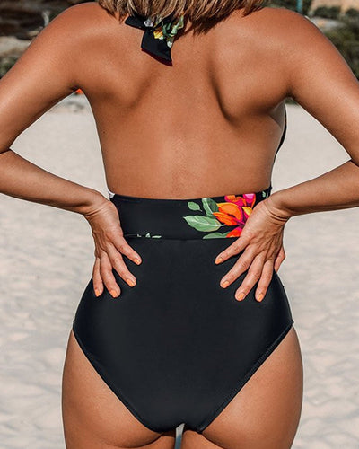 Maillot de bain fleuri une pièce