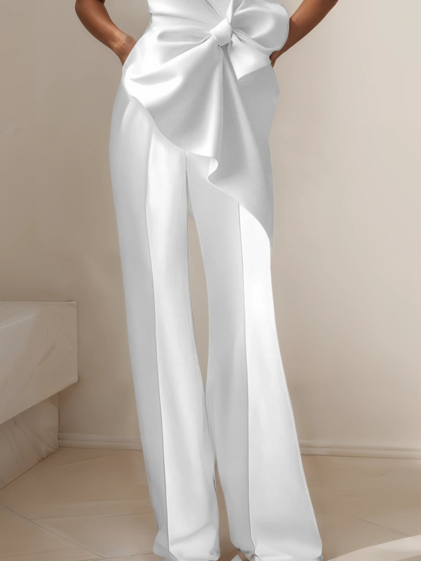 Combinaison avec nœud et jambes larges
