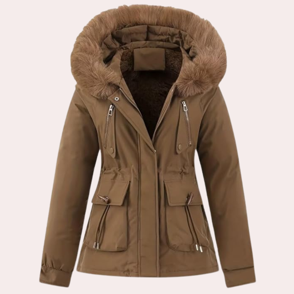 BELLA - Veste d'Hiver à Capuche Décontracté pour Femmes