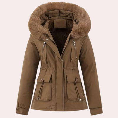 BELLA - Veste d'Hiver à Capuche Décontracté pour Femmes