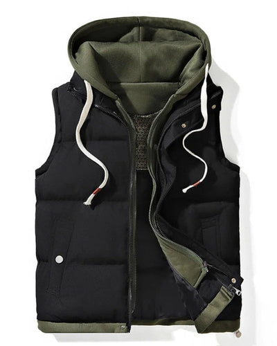 VELORA - GILET POUDRÉ EN SOFT SHELL À CAPUCHE